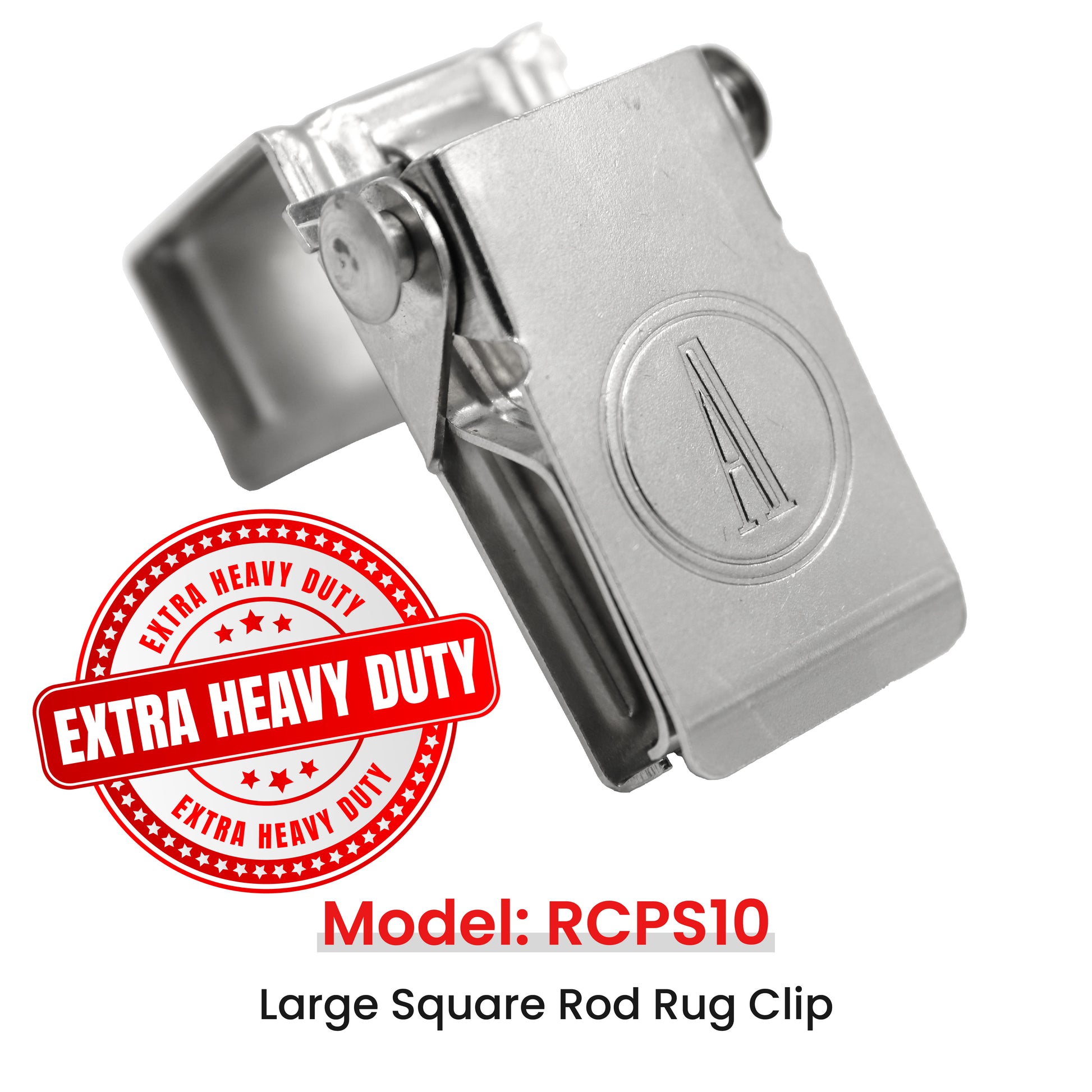 Large 1 inch Square Rod Rug Hanging Clips